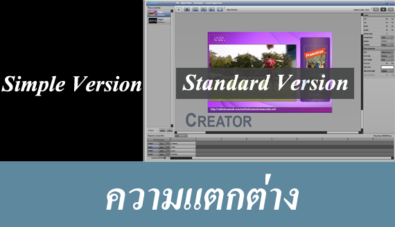 ความแตกต่างของ simplify signage ระหว่างเวอร์ชัน simple version กับ standard version